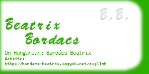 beatrix bordacs business card