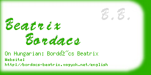beatrix bordacs business card